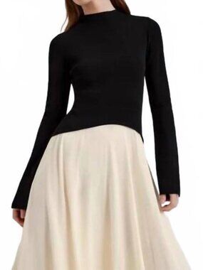 NEW SOLID & STRIPED women's sofia richie grainge the soglio dress in black with